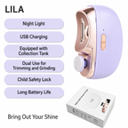 Electric Nail Clipper | 3-in-1 Cut, File & Polish | USB Rechargeable