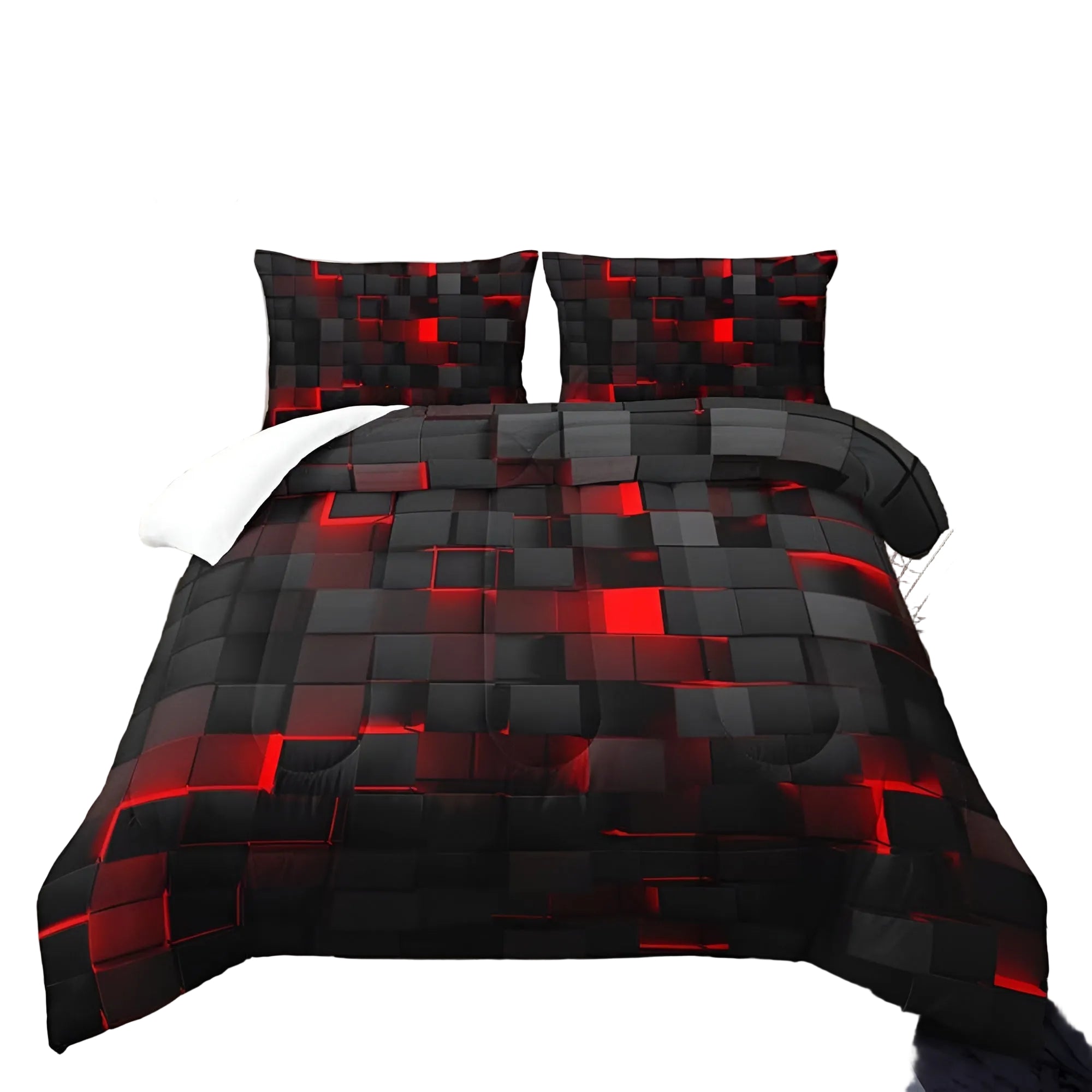 3D Grid Duvet Cover Set