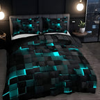 3D Grid Duvet Cover Set