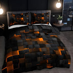 3D Grid Duvet Cover Set
