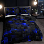 3D Grid Duvet Cover Set