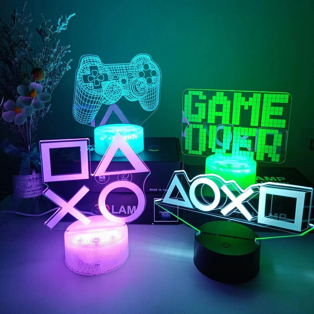 3D LED Lamp | Laser-Engraved Acrylic & Remote Control | 16 Colors