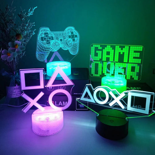 3D LED Lamp | Laser-Engraved Acrylic & Remote Control | 16 Colors
