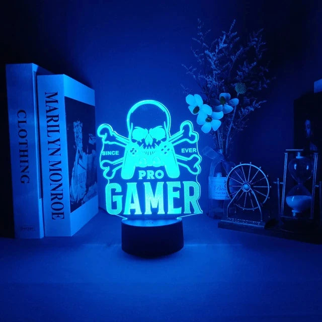 3D LED Lamp | Laser-Engraved Acrylic & Remote Control | 16 Colors