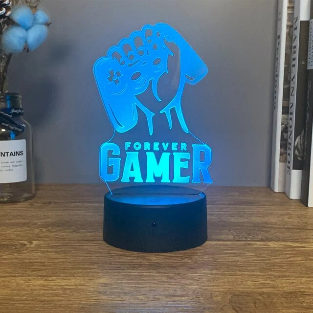 3D LED Lamp | Laser-Engraved Acrylic & Remote Control | 16 Colors
