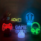 3D LED Lamp | Laser-Engraved Acrylic & Remote Control | 16 Colors