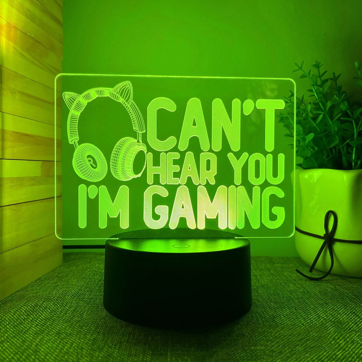 3D LED Lamp | Laser-Engraved Acrylic & Remote Control | 16 Colors