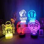 3D LED Lamp | Laser-Engraved Acrylic & Remote Control | 16 Colors