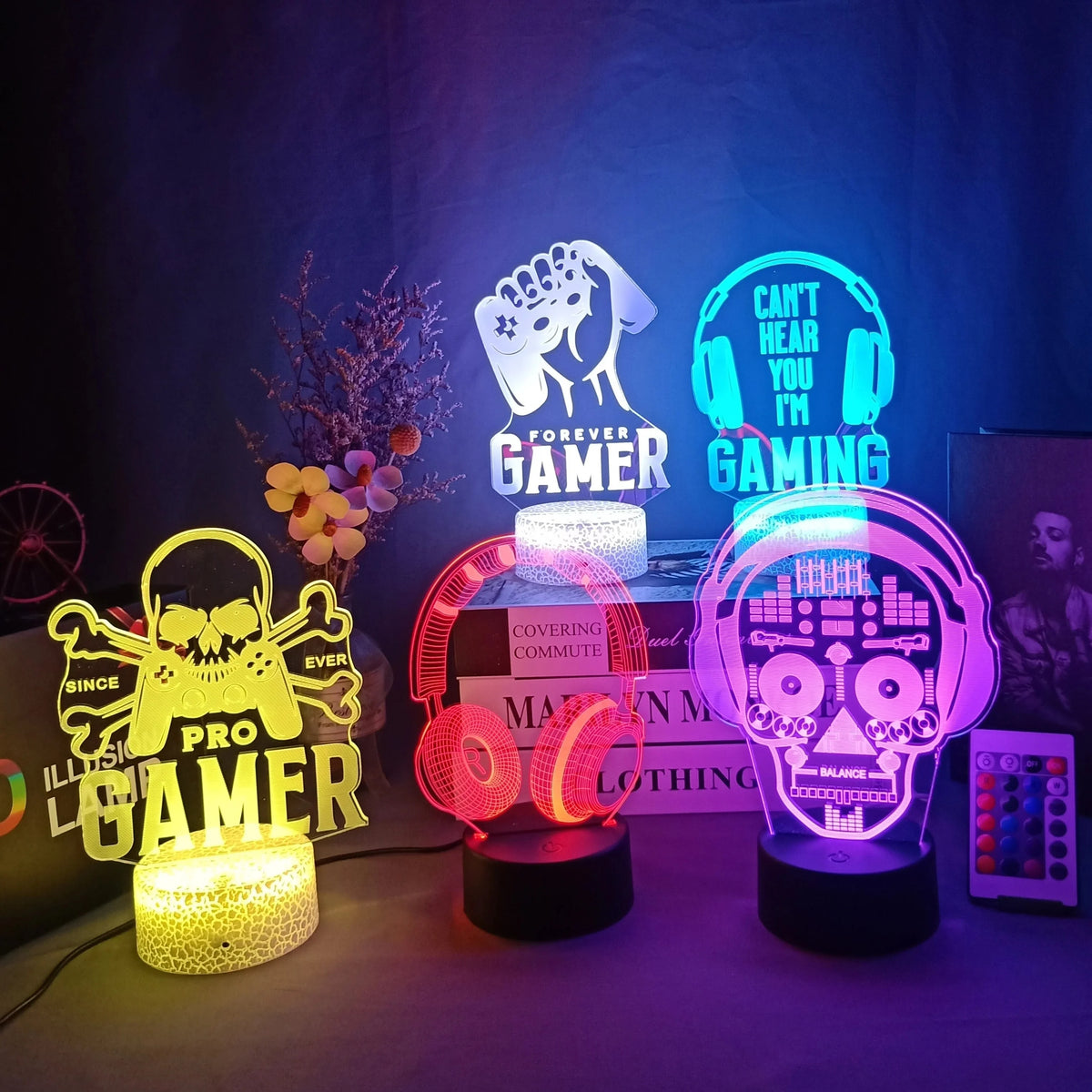 3D LED Lamp | Laser-Engraved Acrylic & Remote Control | 16 Colors