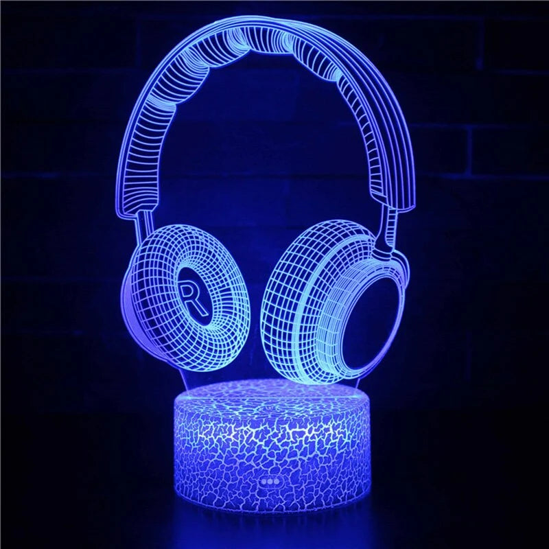 3D LED Lamp | Laser-Engraved Acrylic & Remote Control | 16 Colors