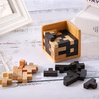 3D Wooden Puzzle | Solid Wood & 54-Piece | T- or L-Shape