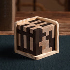 3D Wooden Puzzle | Solid Wood & 54-Piece | T- or L-Shape