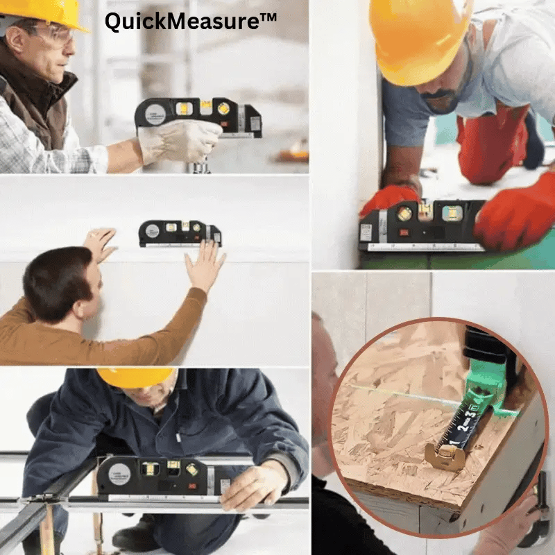 4-in-1 Measuring Tool | Triple Bubble Level & Laser