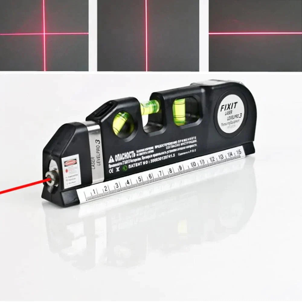 4-in-1 Measuring Tool | Triple Bubble Level & Laser