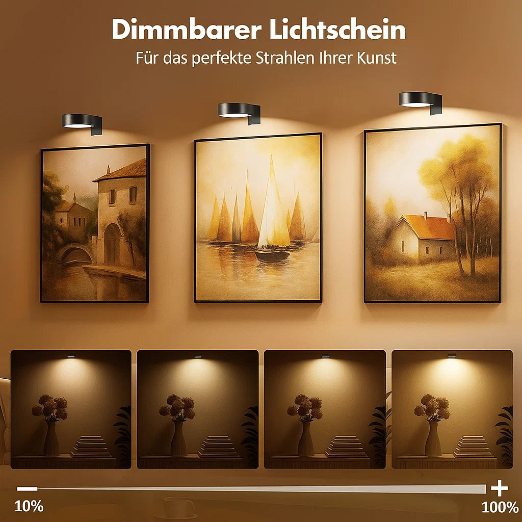 Picture Light | Magnetic & Cordless Dimmable LED | Remote With Timer