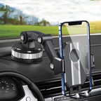 Car Phone Holder | One-Hand 360° Suction Mount | Extendable 10–16 cm