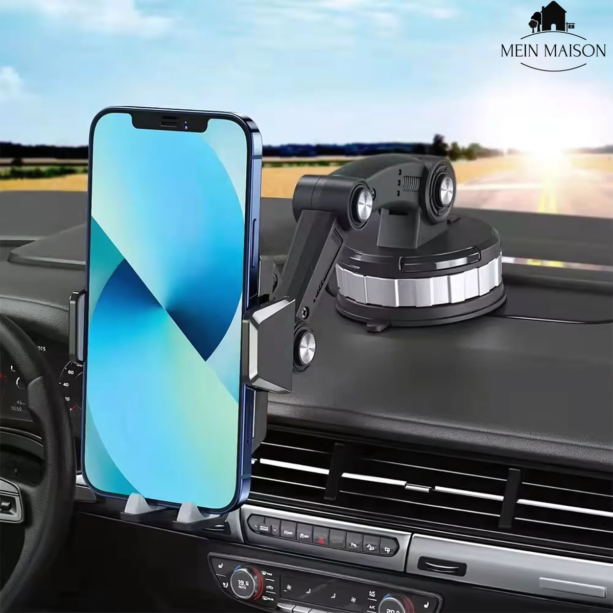 Car Phone Holder | One-Hand 360° Suction Mount | Extendable 10–16 cm
