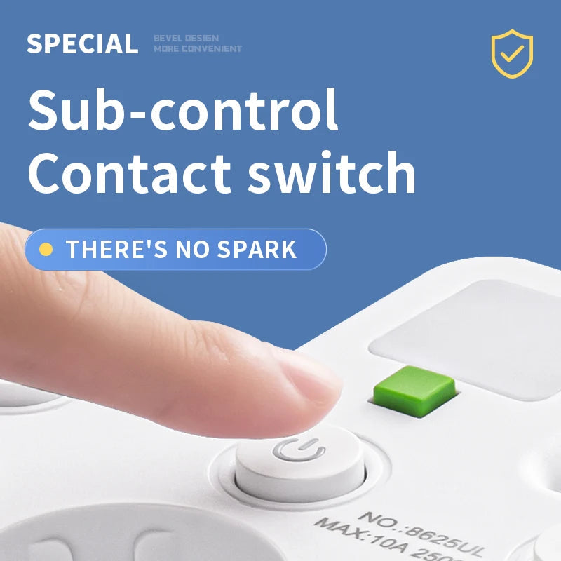 Power Strip | EU Sockets & USB-A/USB-C Ports | Wall-Mountable