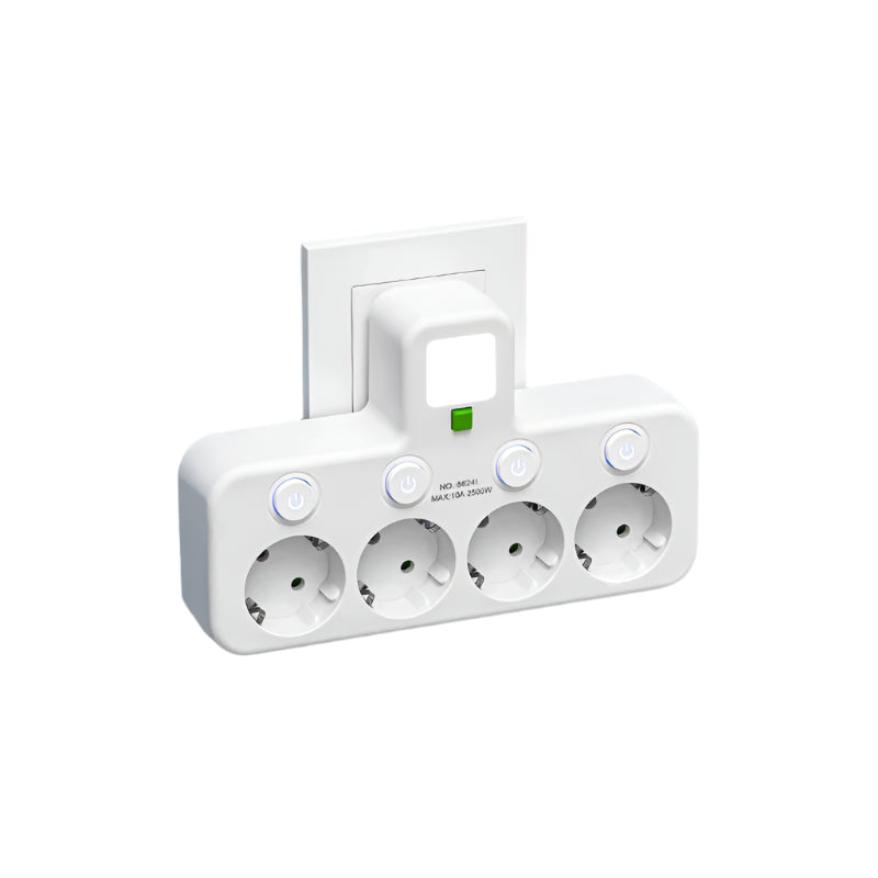 Power Strip | EU Sockets & USB-A/USB-C Ports | Wall-Mountable