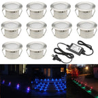 Deck Light Set | Recessed RGB LED & IP67 Waterproof | Set of 10