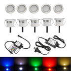 Deck Light Set | Recessed RGB LED & IP67 Waterproof | Set of 10
