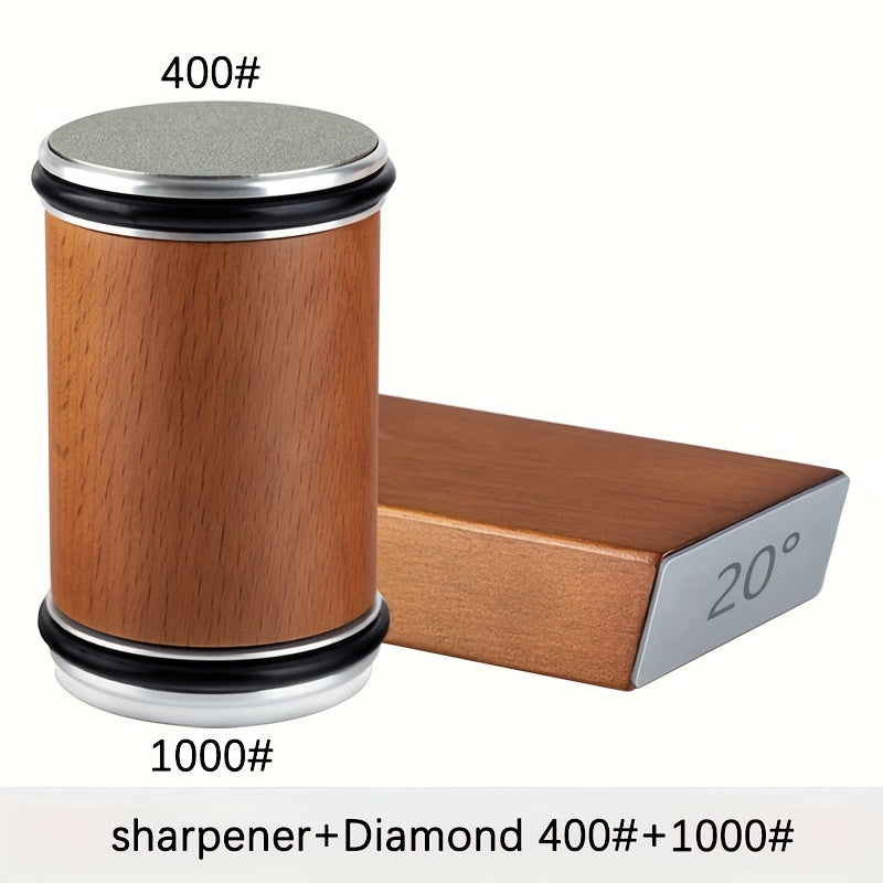 Sharpening Stone Set | Magnetic Angle Guide | Wood & Metal Holder