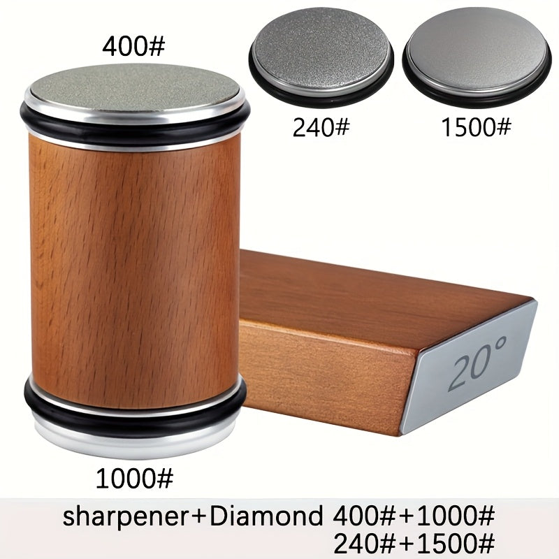 Sharpening Stone Set | Magnetic Angle Guide | Wood & Metal Holder