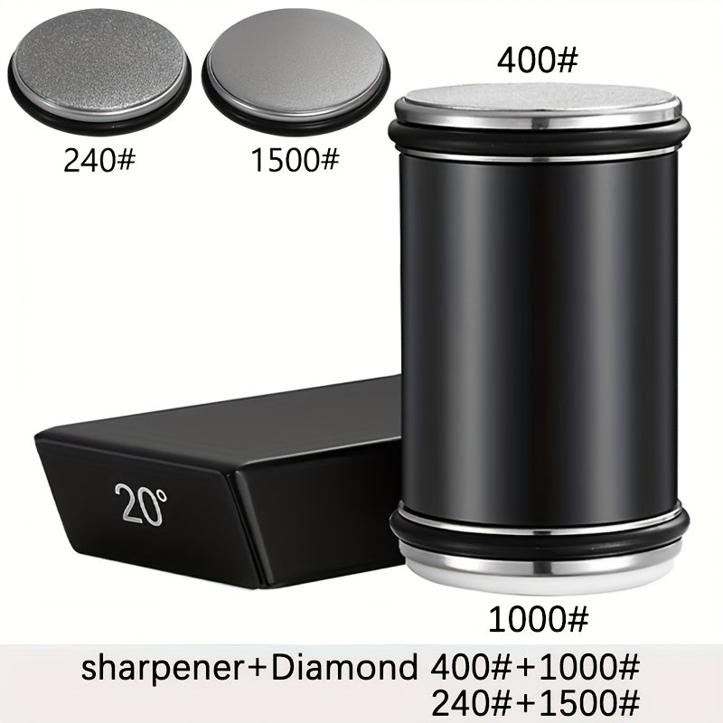 Sharpening Stone Set | Magnetic Angle Guide | Wood & Metal Holder