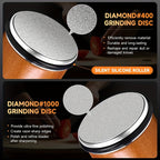 Sharpening Stone Set | Magnetic Angle Guide | Wood & Metal Holder