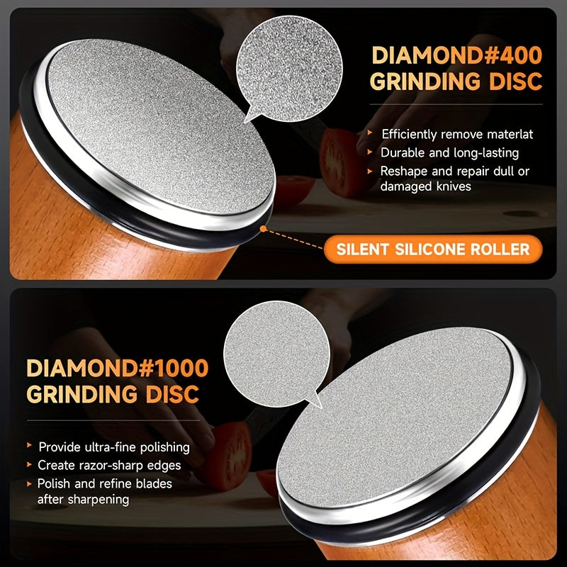 Sharpening Stone Set | Magnetic Angle Guide | Wood & Metal Holder