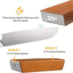 Sharpening Stone Set | Magnetic Angle Guide | Wood & Metal Holder