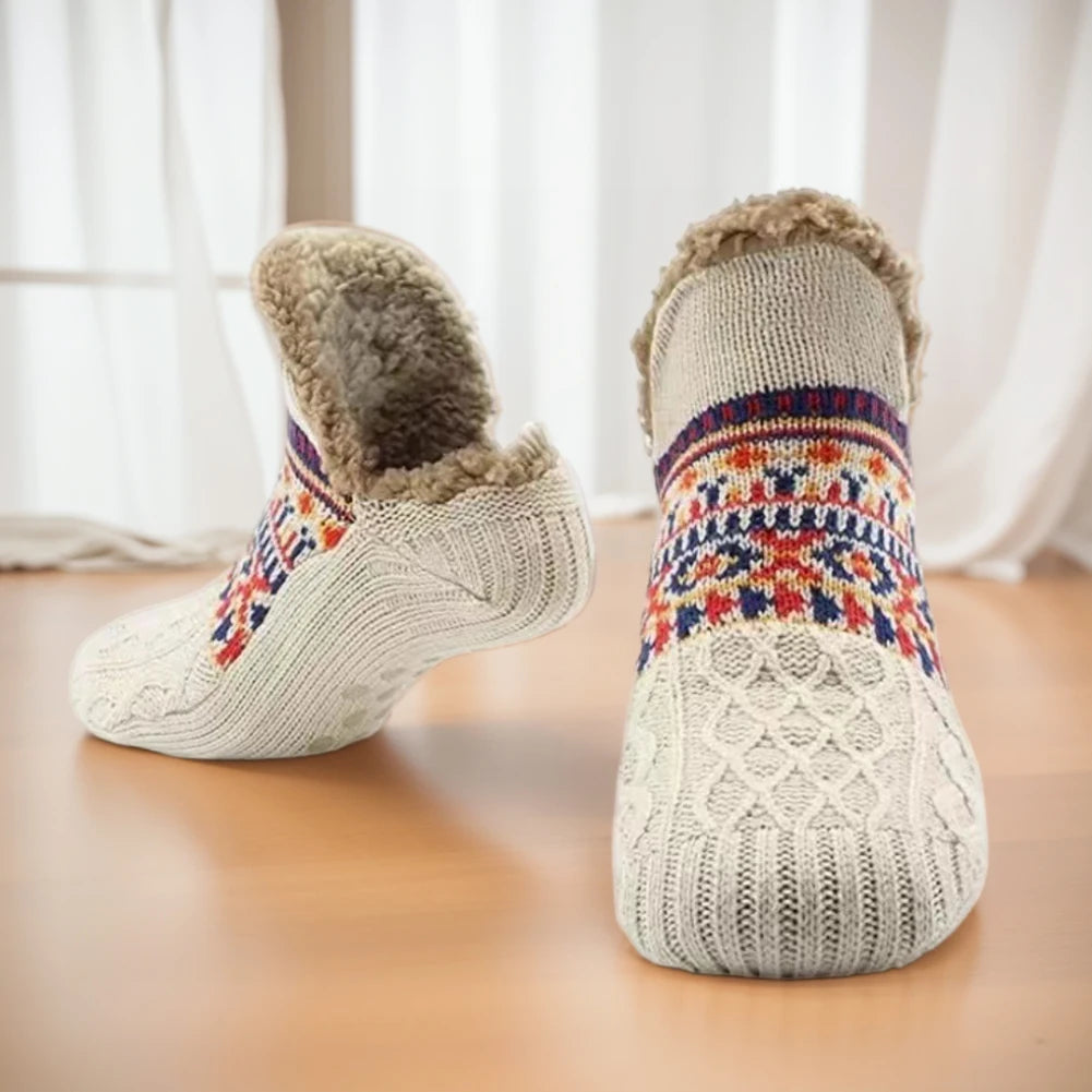 Socks | Non-Slip Silicone Dot Sole | Wool Plush Lining