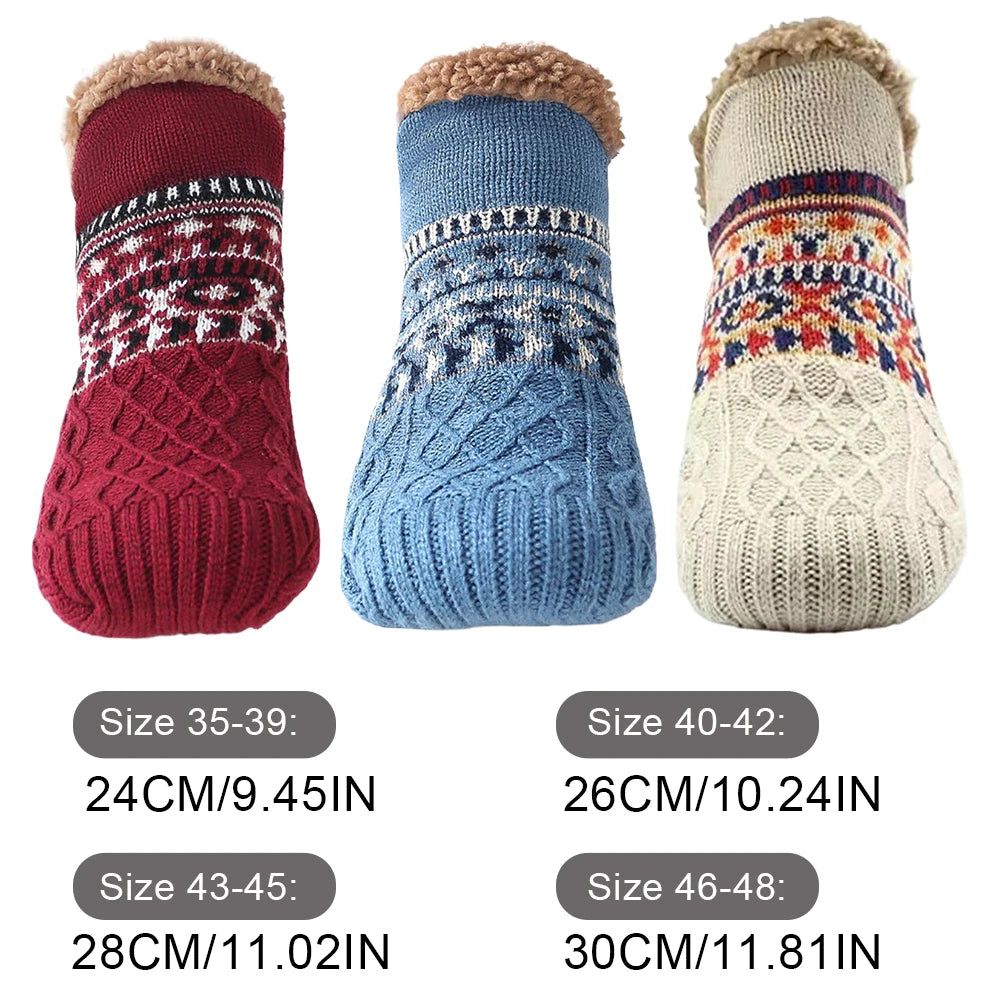 Socks | Non-Slip Silicone Dot Sole | Wool Plush Lining