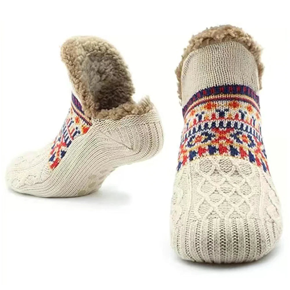 Socks | Non-Slip Silicone Dot Sole | Wool Plush Lining