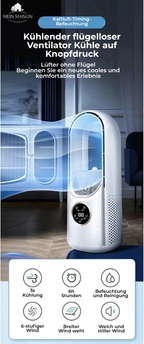 Table Air Cooler | Bladeless Cooling & Humidifying | USB, 6 Speeds