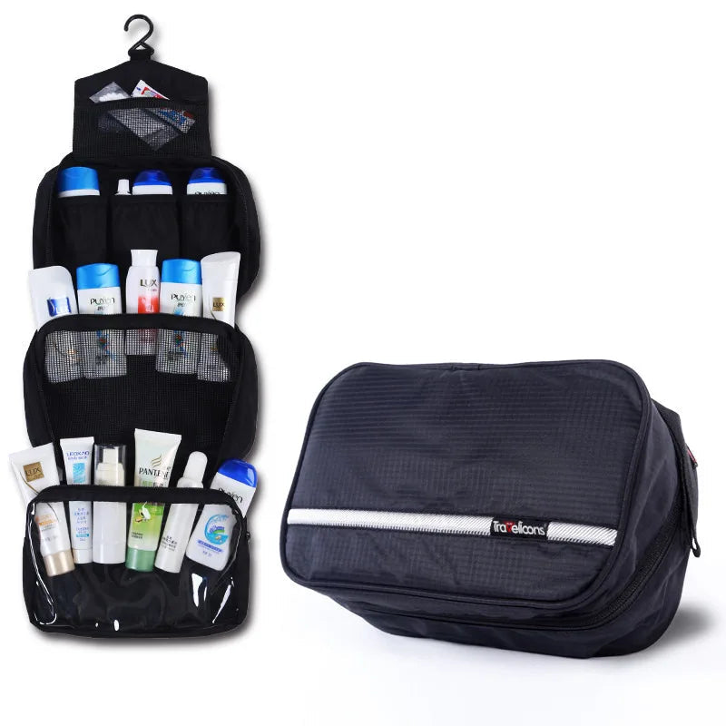 Toiletry Bag | Water-Repellent Fabric & Zip Closure | Carry Handle