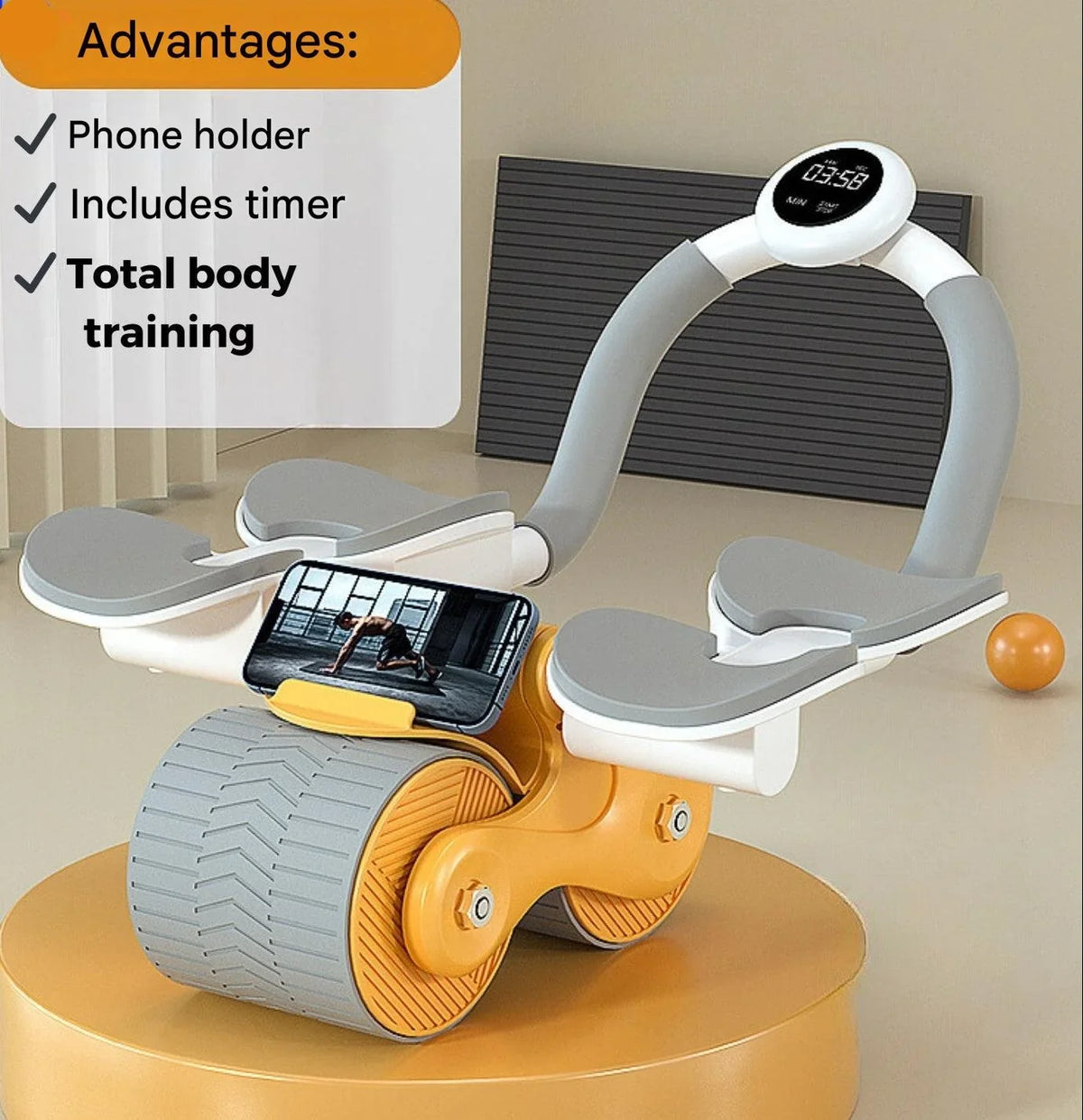 Ab Roller | Automatic Rebound & EVA Foam Handles