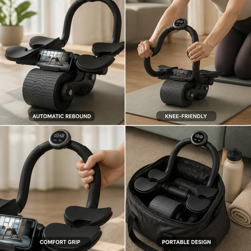 Ab Roller | Automatic Rebound & EVA Foam Handles
