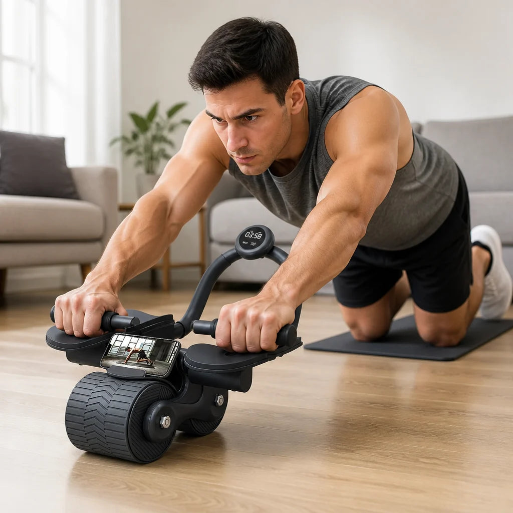 Ab Roller | Automatic Rebound & EVA Foam Handles