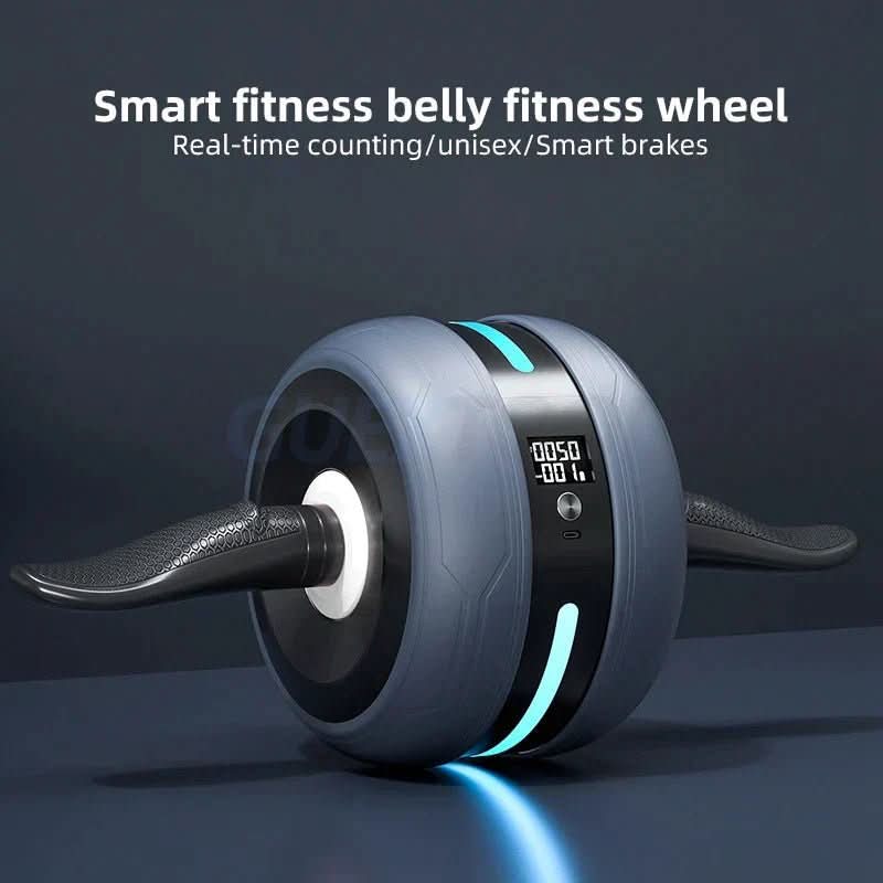 Ab Wheel | Automatic Rebound & Non-Slip | Built-In Counter