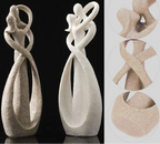 Abstract Statue | Eternal Embrace & Sand Finish