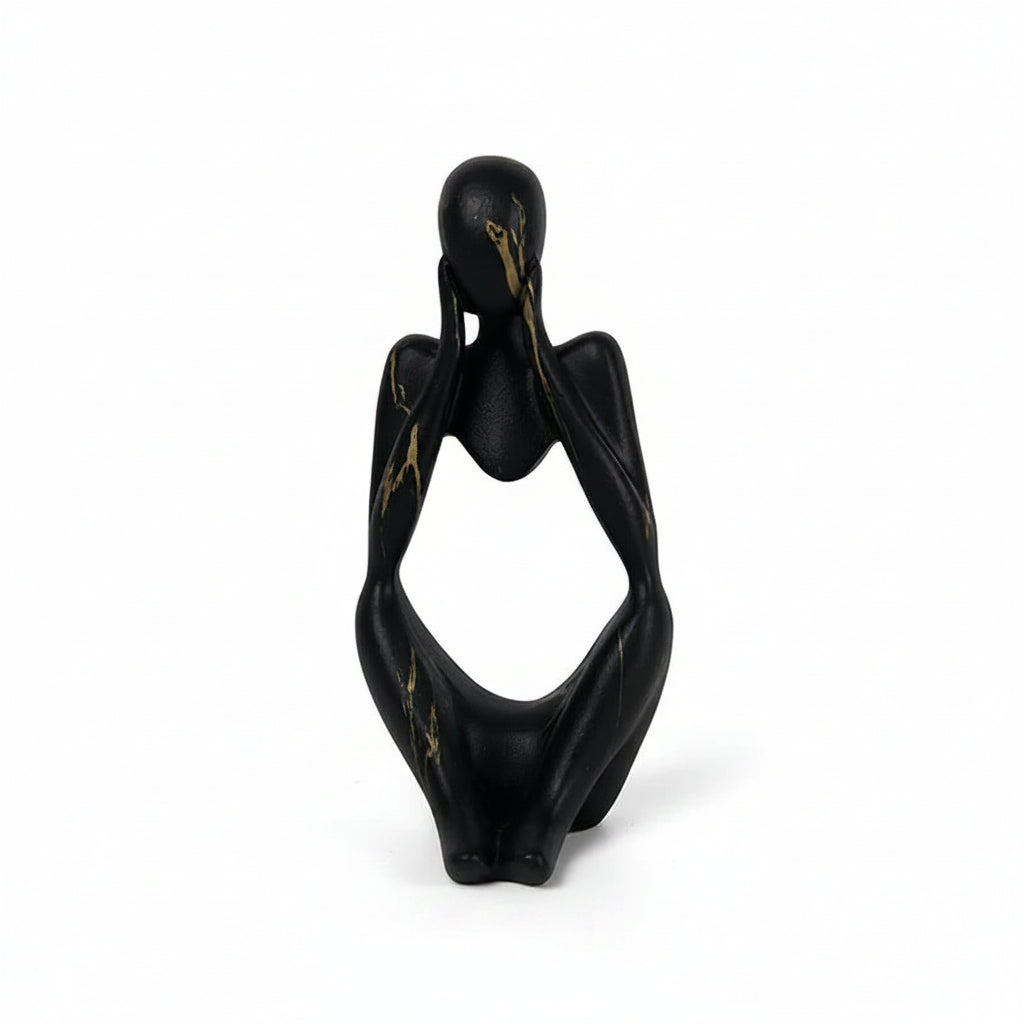 Abstract Thinker Resin Sculpture