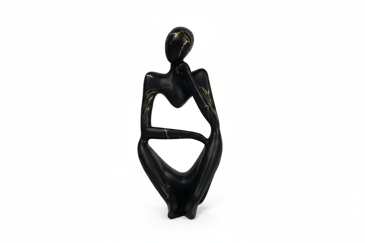 Abstract Thinker Resin Sculpture