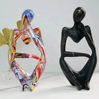 Abstract Thinker Resin Sculpture