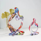 Abstract Thinker Resin Sculpture