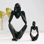Abstract Thinker Resin Sculpture