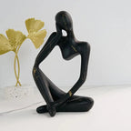 Abstract Thinker Resin Sculpture