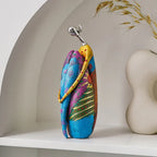 Abstract Woman Sculpture | Handmade Multicolored Resin | Tabletop Centerpiece