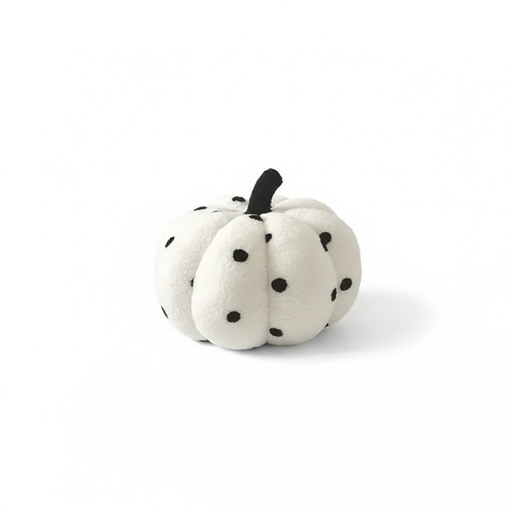 Accent Cushion | Pumpkin-Shaped & Soft Textured Plush | 20 cm Diameter
