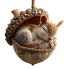 Acorn Animal Figurine | Sleeping Woodland & Gift-Ready | 6 Styles Available